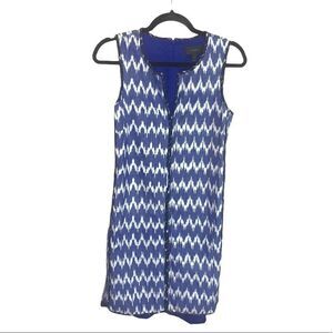 SALE J crew blue white Aztec dress sleeveless sz 4